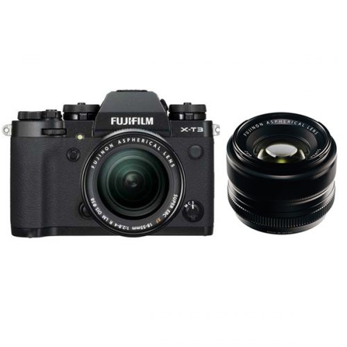 Fujifilm X-T3 + 18-55mm + 35mm F1.4 Black (Chính hãng)