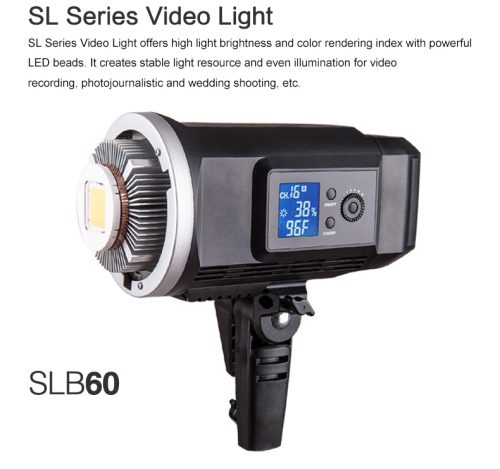 Đèn LED ngoại cảnh GODOX SLB 60W - Sử dụng pin sạc Lithium