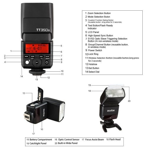 Đèn flash Godox TT350N for Nikon - Tặng Omni bouce